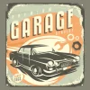 Sale Vintage auto embleem fotobehang Kinderkamer | Transport