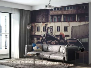 New Vintage motor fotobehang Tienerkamer | Transport