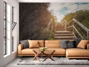 Hot Vintage trap in de natuur fotobehang Architectuur