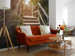 Hot Vintage trap in de natuur fotobehang Architectuur