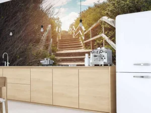 Hot Vintage trap in de natuur fotobehang Architectuur