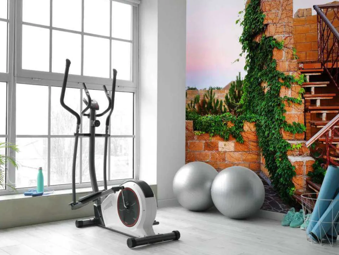 Discount Vintage trap op een dak fotobehang Architectuur