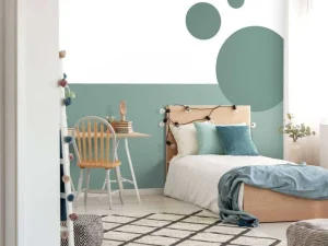 New Vlakken en cirkels, groen Kinderkamer