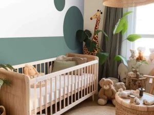 New Vlakken en cirkels, groen Kinderkamer