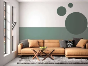 New Vlakken en cirkels, groen Kinderkamer