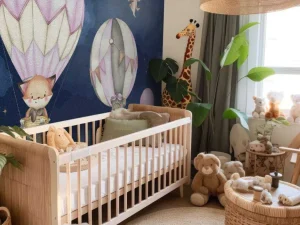 Fashion Vliegende dieren roze Babykamer | Dieren