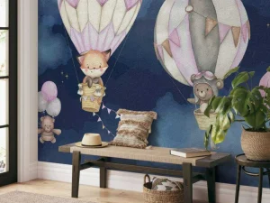 Fashion Vliegende dieren roze Babykamer | Dieren