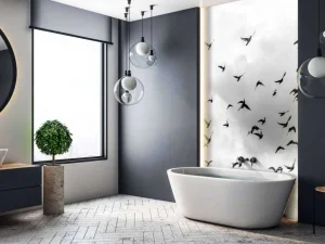 Best Vliegende duiven in zwart-wit fotobehang Dieren