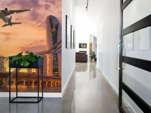 Best Vliegtuig boven Bangkok fotobehang Architectuur