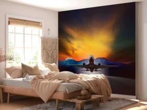 Outlet Vliegtuig stijgt op fotobehang Tienerkamer | Transport