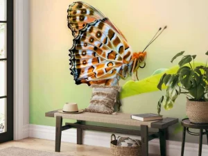 Online Vlinder op Plant fotobehang Dieren