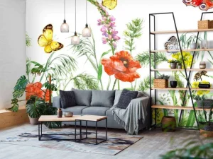 Best Vlinders in de natuur design fotobehang Dieren | Bloemen