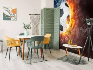 Best Voetbal met veel kracht fotobehang Tienerkamer | Kinderkamer