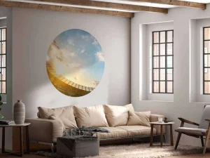 Best Voetbalstadion met zonsopkomst fotobehang Tienerkamer | Kinderkamer