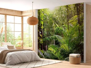 Hot Vol gegroeid oerwoud fotobehang Bloemen