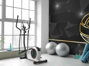Fashion Volleybal design met een donkere achtergrond fotobehang Tienerkamer | Sport