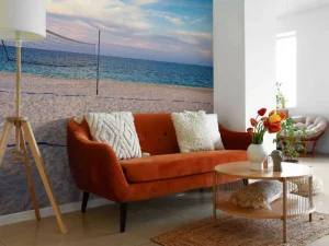 Outlet Volleybalveld op het strand fotobehang Tienerkamer