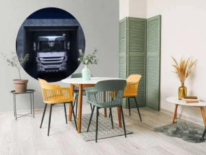Clearance Vrachtwagens in garageboxen fotobehang Tienerkamer | Kinderkamer