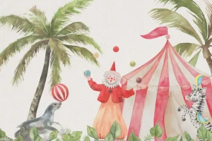 Fashion Vrolijke circus dieren Kinderkamer