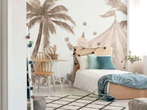 Sale Vrolijke circus dieren taupe Kinderkamer