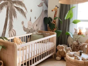 Sale Vrolijke circus dieren taupe Kinderkamer
