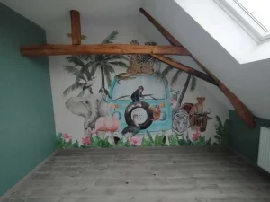 Online Vrolijke tropische dieren Kinderkamer