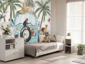 Online Vrolijke tropische dieren Kinderkamer
