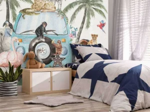 Online Vrolijke tropische dieren Kinderkamer