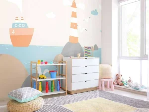 Hot Vuurtoren op zee fotobehang Babykamer