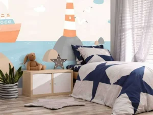 Hot Vuurtoren op zee fotobehang Babykamer