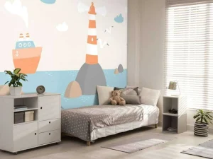 Hot Vuurtoren op zee fotobehang Babykamer