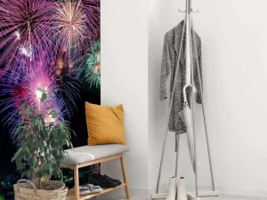Sale Vuurwerkshow in een grote stad fotobehang Tienerkamer