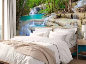 Sale Waterval met karakter fotobehang Bloemen