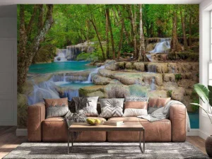 Sale Waterval met karakter fotobehang Bloemen