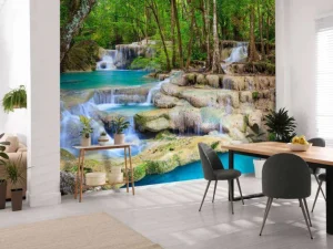 Sale Waterval met karakter fotobehang Bloemen
