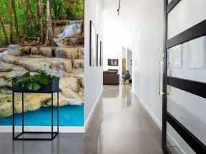 Sale Waterval met karakter fotobehang Bloemen