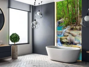 Sale Waterval met karakter fotobehang Bloemen