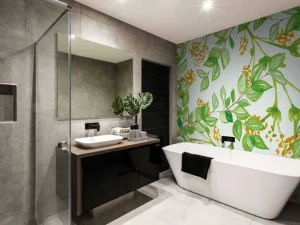 New Waterverf gebladerte Bloemen