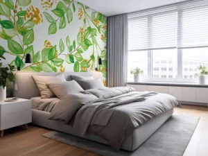 New Waterverf gebladerte Bloemen