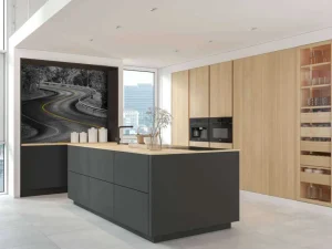 Sale Weg met een gele streep fotobehang Architectuur