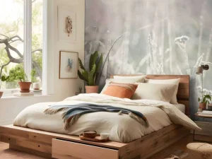 Clearance Weide planten in de zon met een wazige achtergrond fotobehang Slaapkamer | Bloemen