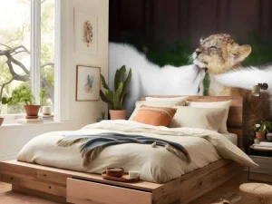 Best Welpje speelt met Zwitserse witte herders fotobehang Dieren