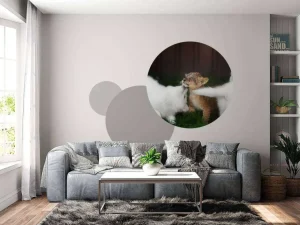 Best Welpje speelt met Zwitserse witte herders fotobehang Dieren