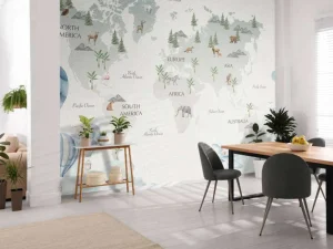 Discount Wereldkaart in lucht thema Kinderkamer