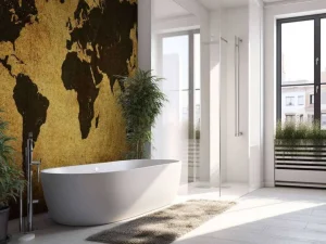 Clearance Wereldkaart in oude stijl fotobehang Hobbykamer