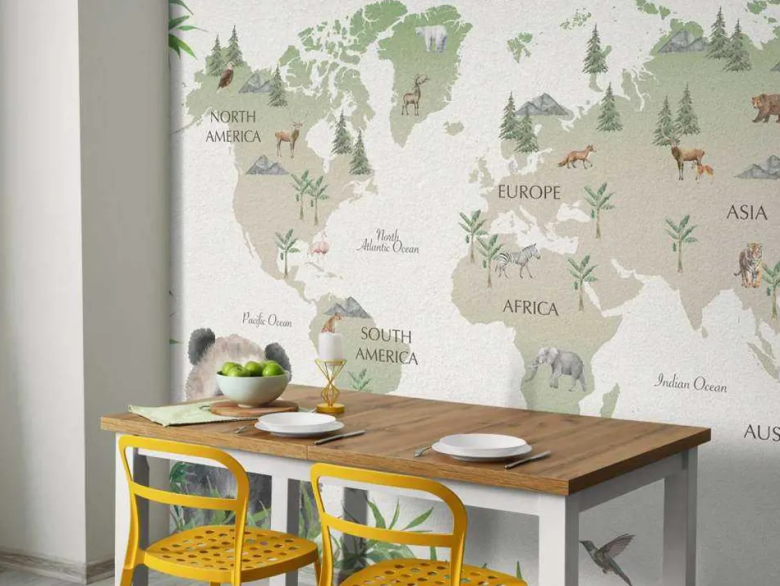 wereldkaart_met_bamboe_en_10.webp Fashion Wereldkaart met bamboe en panda's Kinderkamer