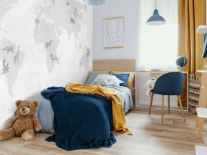 Discount Wereldkaart sketch grijs Kinderkamer | Dieren