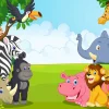 Best Wilde dieren in de jungle fotobehang Kinderkamer