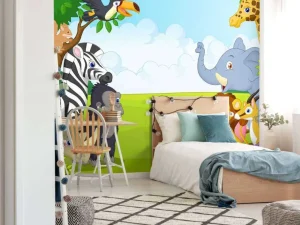 Best Wilde dieren in de jungle fotobehang Kinderkamer