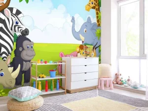 Best Wilde dieren in de jungle fotobehang Kinderkamer